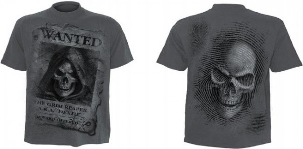 Wanted T-Shirt im Kohle-Look