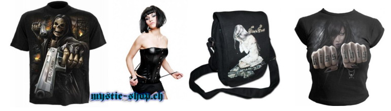 T-shirts, Taschen und Shorts